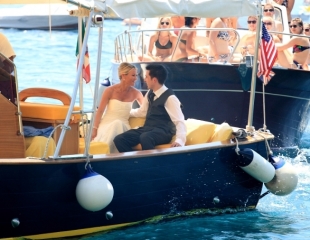 Boat for romantic tour of the Amalfi Coast